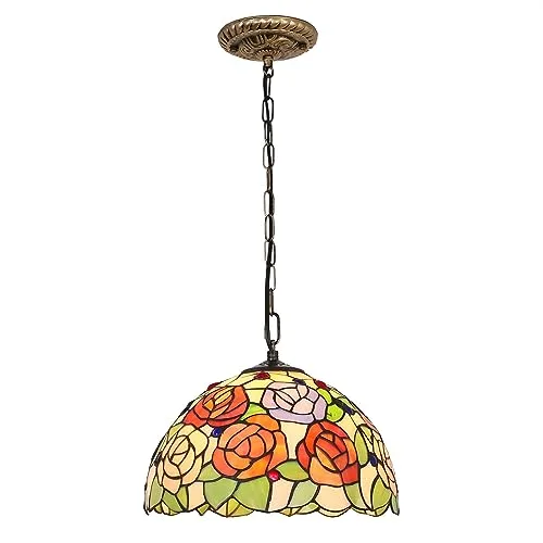 Multi Roses 1-Light Glass Pendant view 2