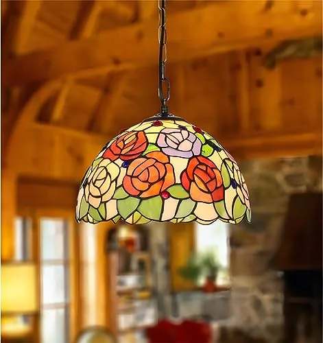 Multi Roses 1-Light Glass Pendant view 3