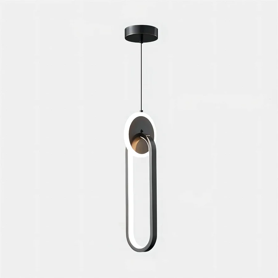 Black 1-Light Silicone Chandelier view 1