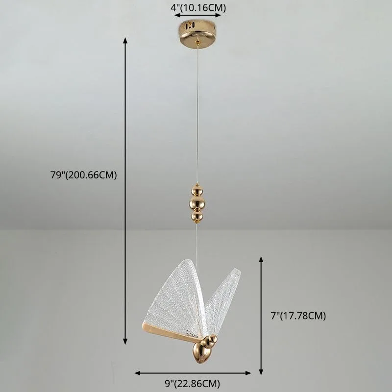 Clear 1-Light Crystal Pendant view 3