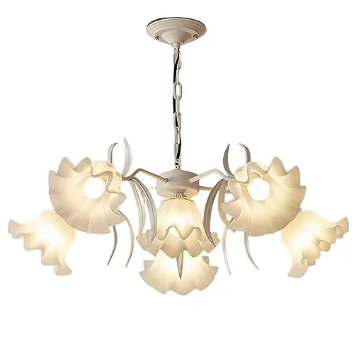 White 6-Light Acrylic Pendant view 2