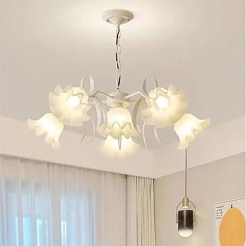 White 6-Light Acrylic Pendant view 3