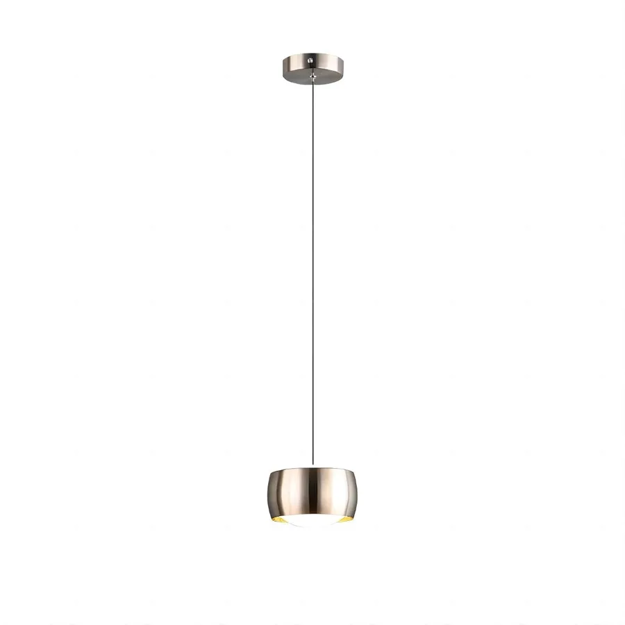Chrome 1-Light Iron Pendant view 1
