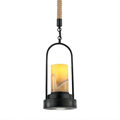 Black 1-Light Metal Pendant view 2