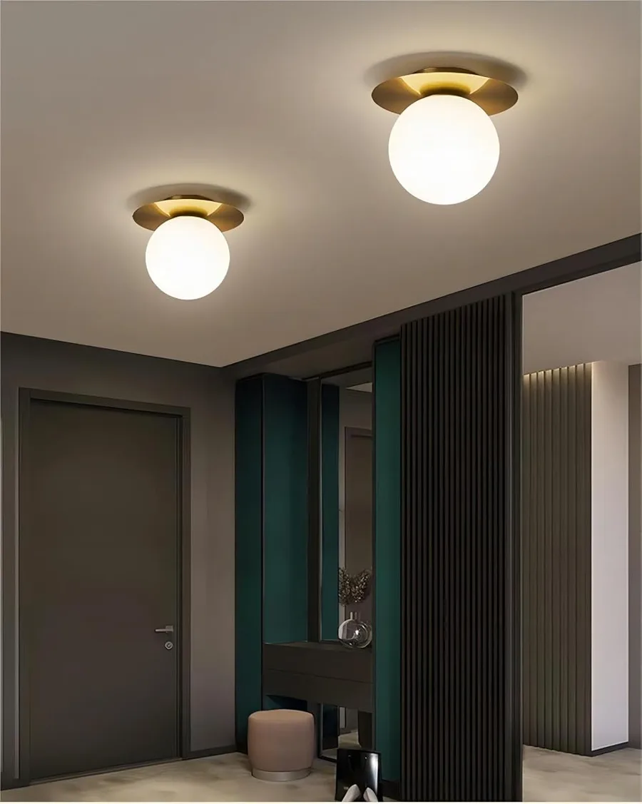 Globe 1-Light Glass Ceiling view 1