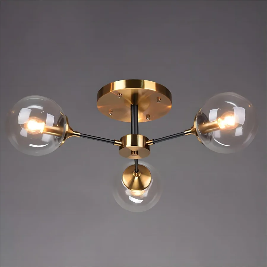 Simple Modern Living Room Bedroom Glass Ceiling Pendant 3 view 1