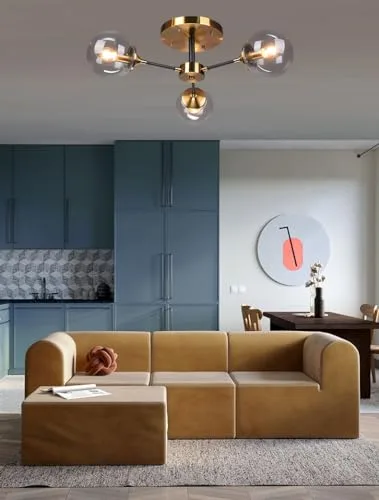 Simple Modern Living Room Bedroom Glass Ceiling Pendant 3 view 3