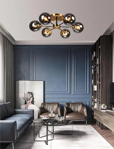 Simple Modern Living Room Bedroom Glass Ceiling Pendant 6 view 3