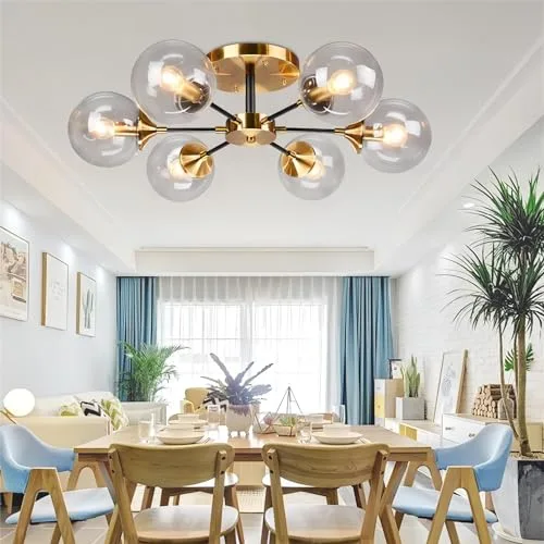 Simple Modern Living Room Bedroom Glass Ceiling Chandelier 6 view 3