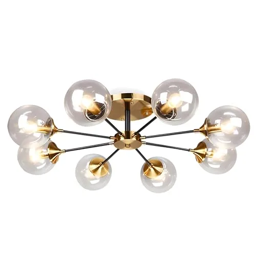 Simple Modern Living Room Bedroom Glass Ceiling Chandelier 8 view 3