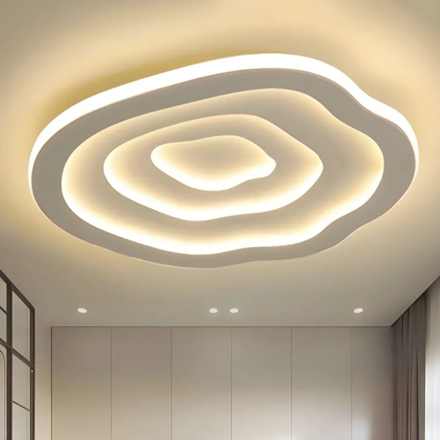 White 1-Light Acrylic Ceiling view 1