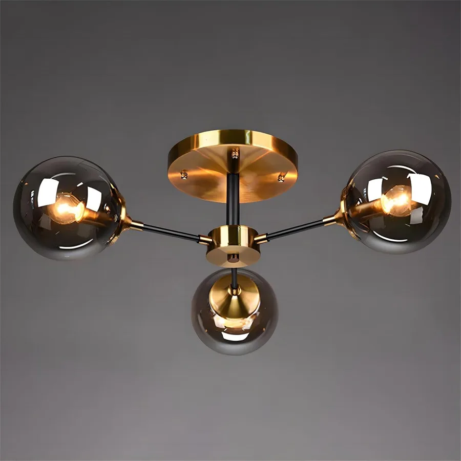Simple Modern Living Room Bedroom Glass Ceiling Pendant 3 view 1