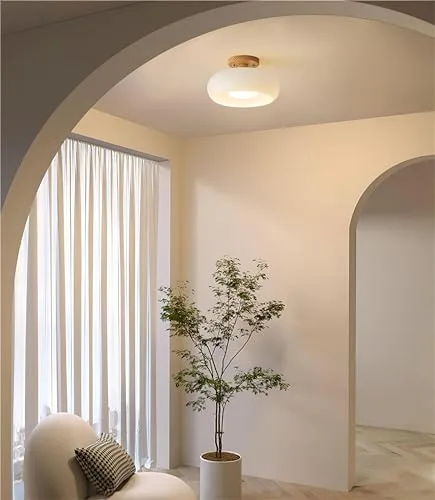 Modern Minimalist Ceiling Light Log Glass Cloakroom Balcony Corridor view 2