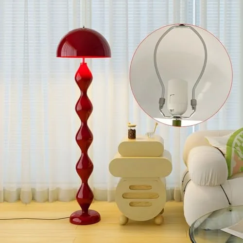 Unique Floor Lamp with Modern Iron Shade and Foot view 2