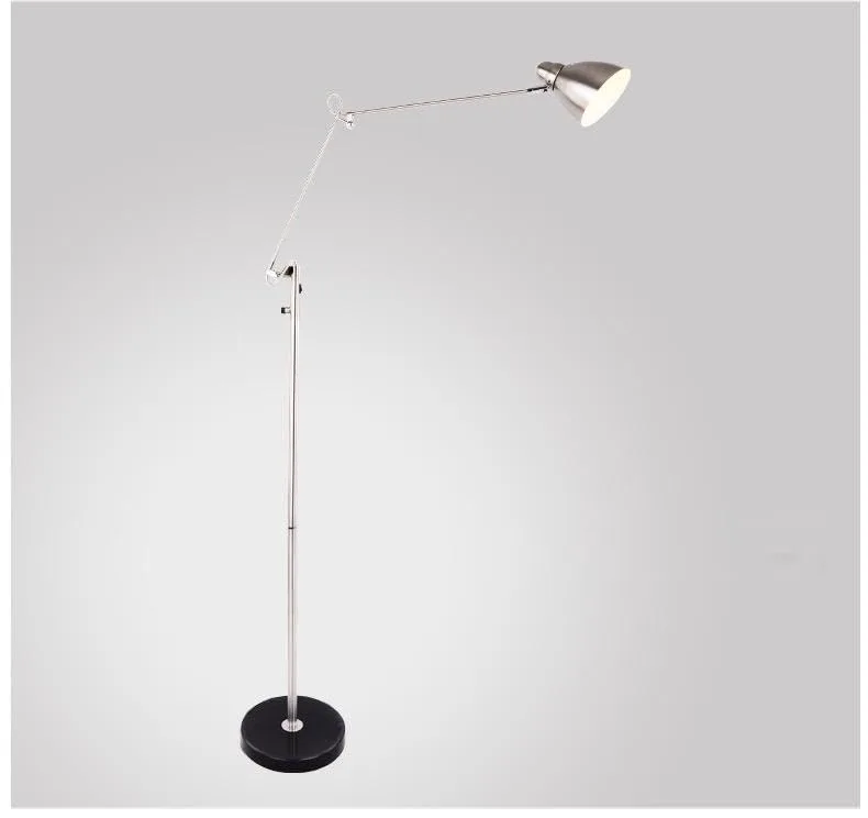 Silver 1-Light Metal Floor Lamp view 2