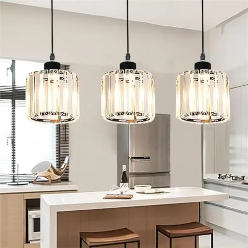 Long 3-Light Crystal Pendant view 3