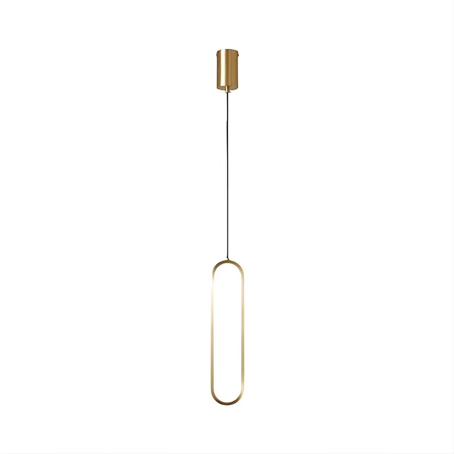 Gold 2-Light Aluminum, Iron Pendant view 1