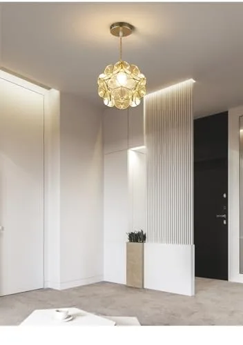 Clear 1-Light Glass Ceiling view 2