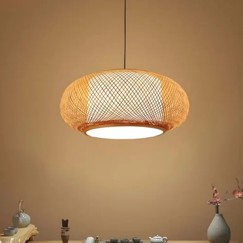 1-Light Bamboo Art Chandelier view 3