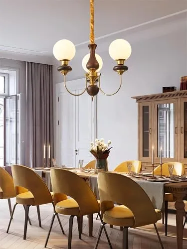 Walnut Chandelier view 2