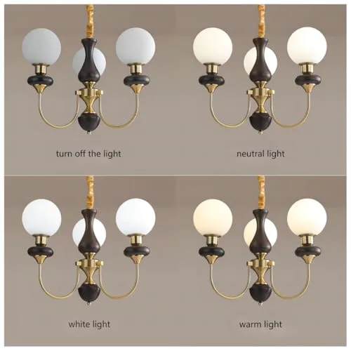 Walnut Chandelier view 3