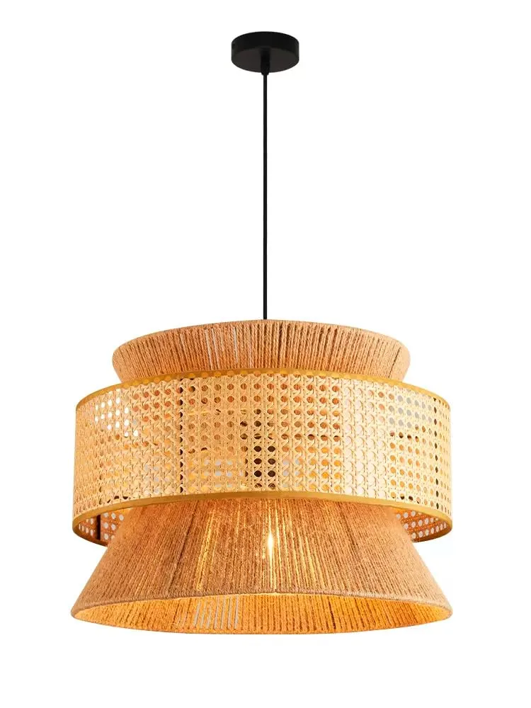 1-Light Rattan Chandelier view 1