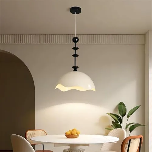 Milk White/Black 1-Light Metal Pendant view 3