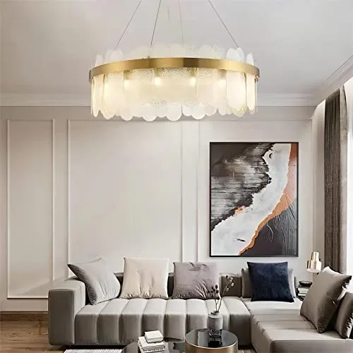 Gold & Clear 10-Light Glass Pendant view 3