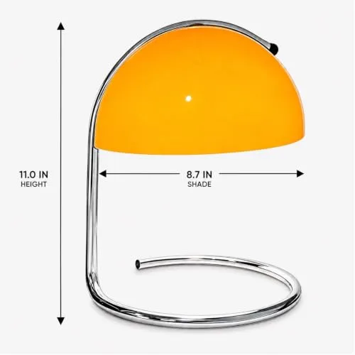 Modern Table Lamp, 8.7 Inch Bauhaus Style Semicircle Shape view 3