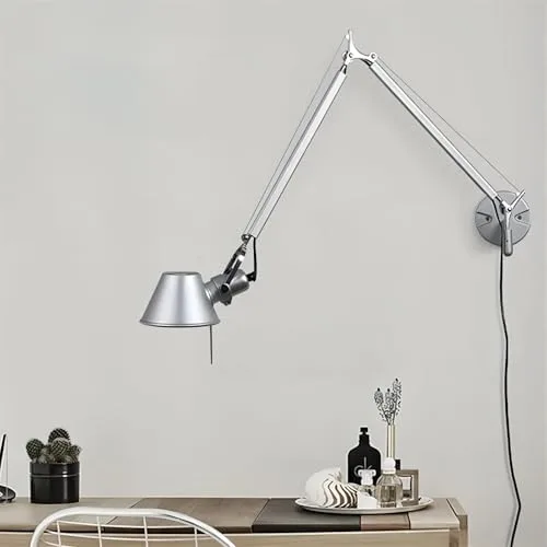 Modern Simple Telescopic Folding Rocker arm Silver Wall Light view 2