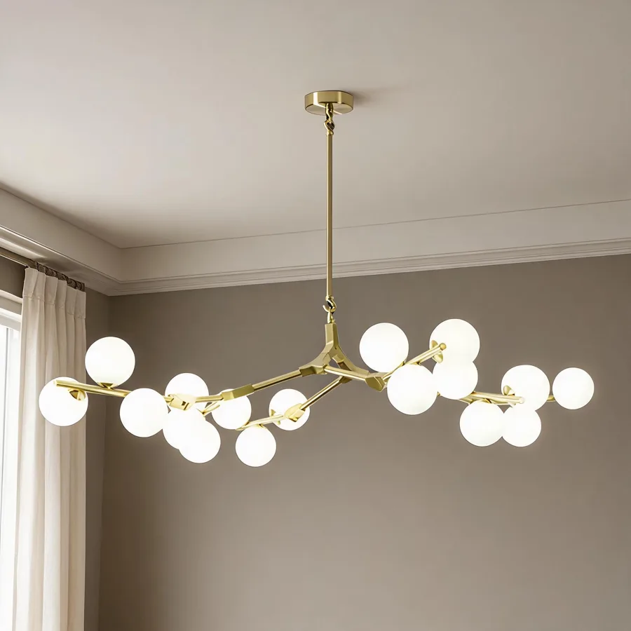 Gold 12-Light Glass Linear view 2