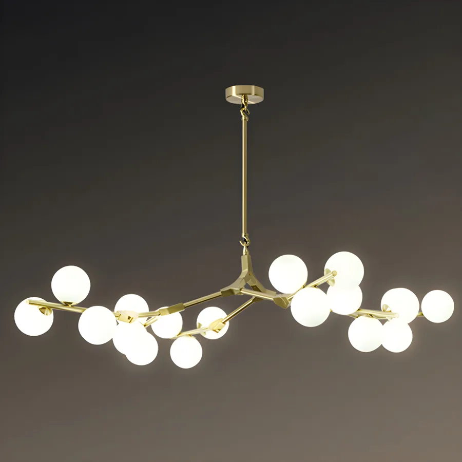 Gold 12-Light Glass Linear view 3