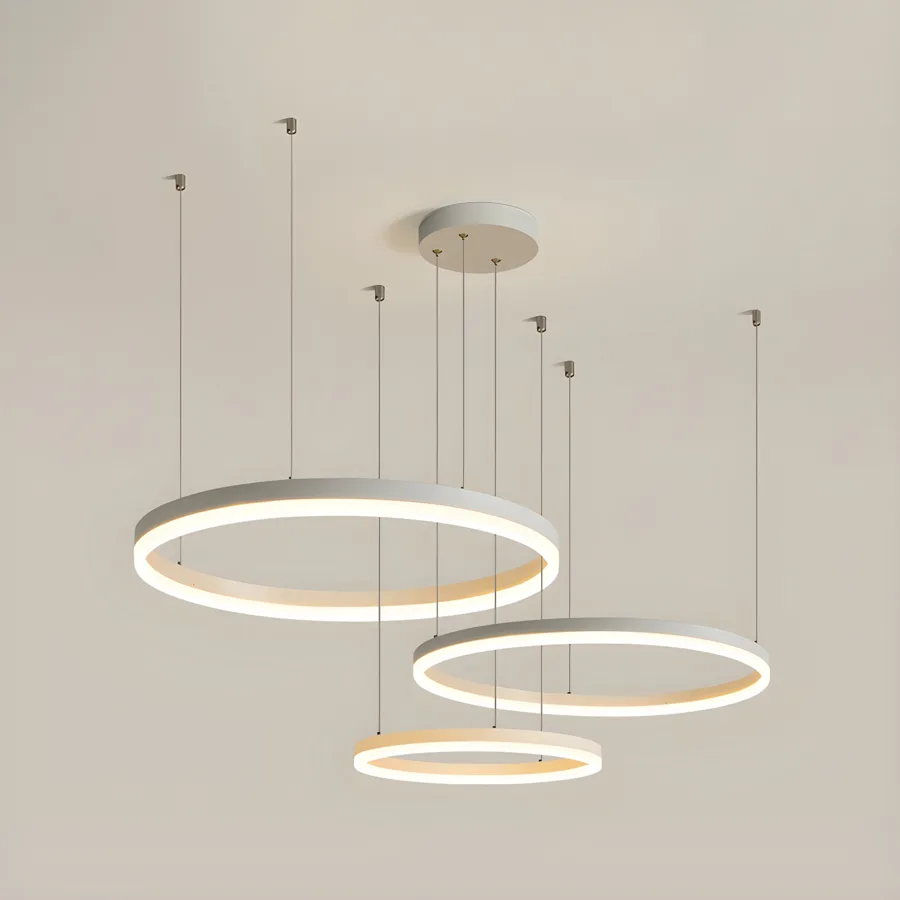 White 3-Light Acrylic Tiered view 3