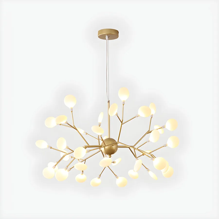 Gold 9-Light Acrylic Radial view 1