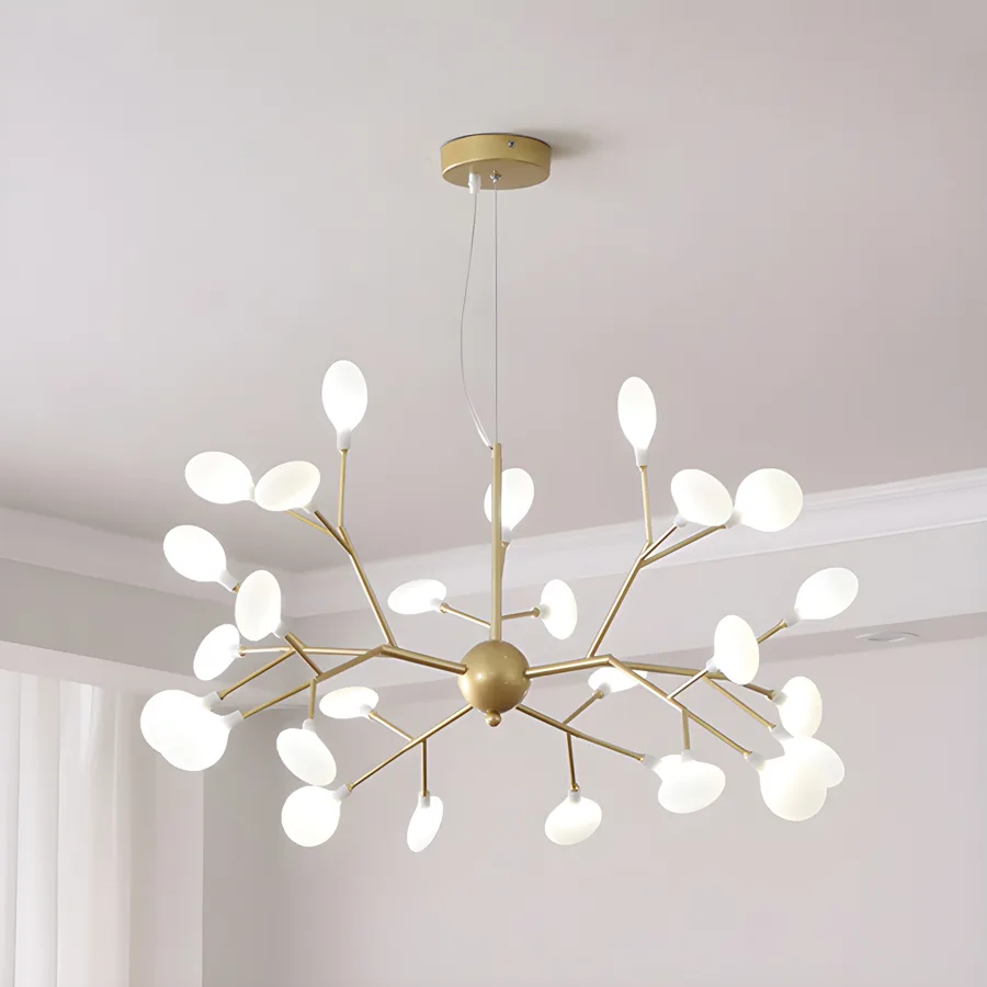 Gold 9-Light Acrylic Radial view 2