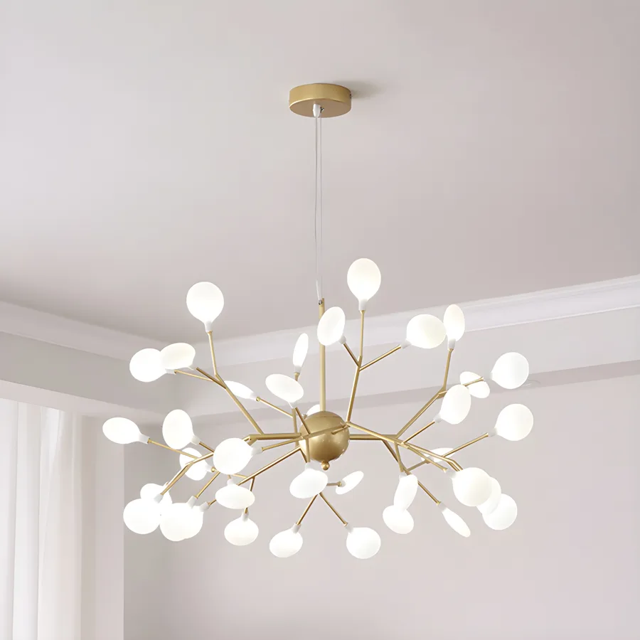 Gold 9-Light Acrylic Radial view 3