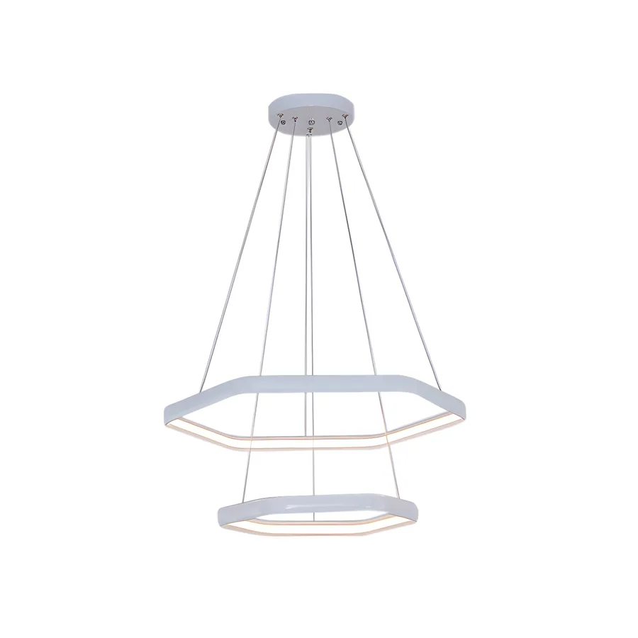 White 1-Light Chandeliers view 1