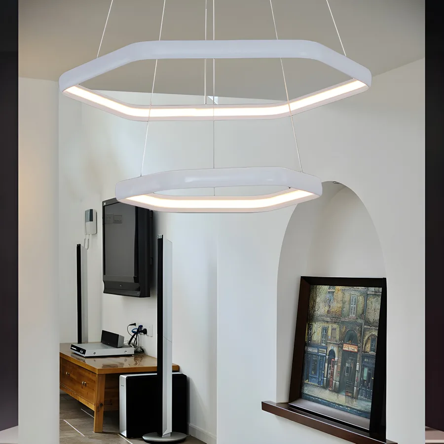 White 1-Light Chandeliers view 2