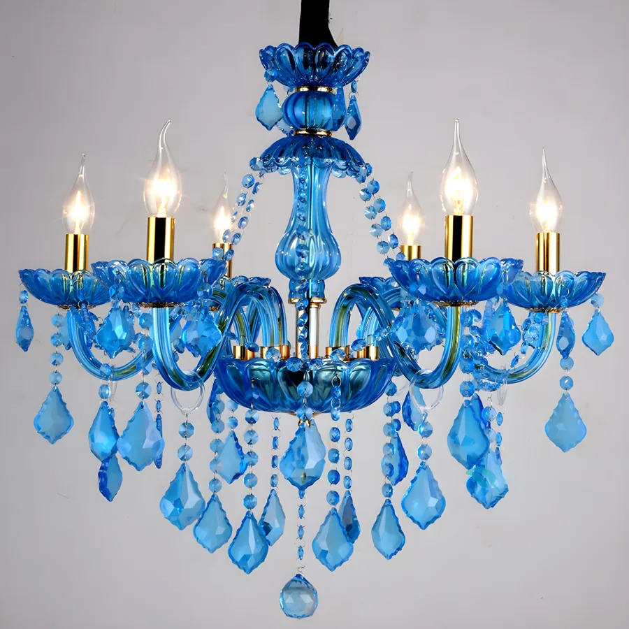 Blue 6-Light Candle Shape view 1