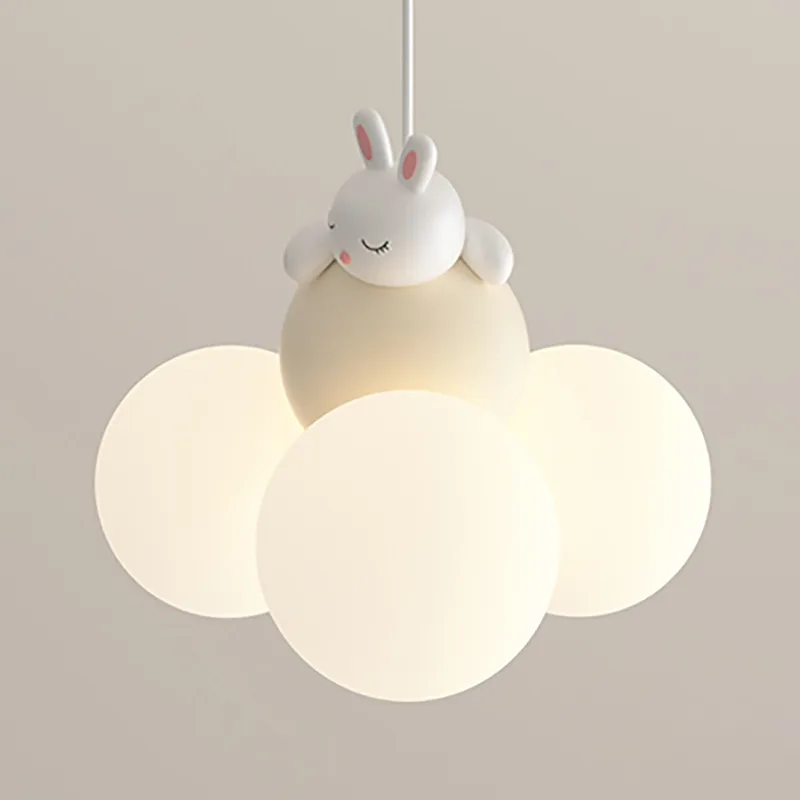 White 3-Light Resin Globe view 3