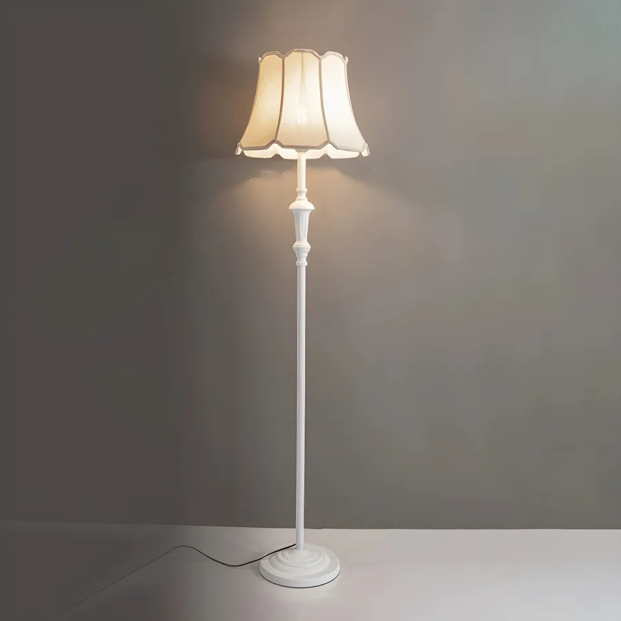 White 1-Light Fabric Classic view 1