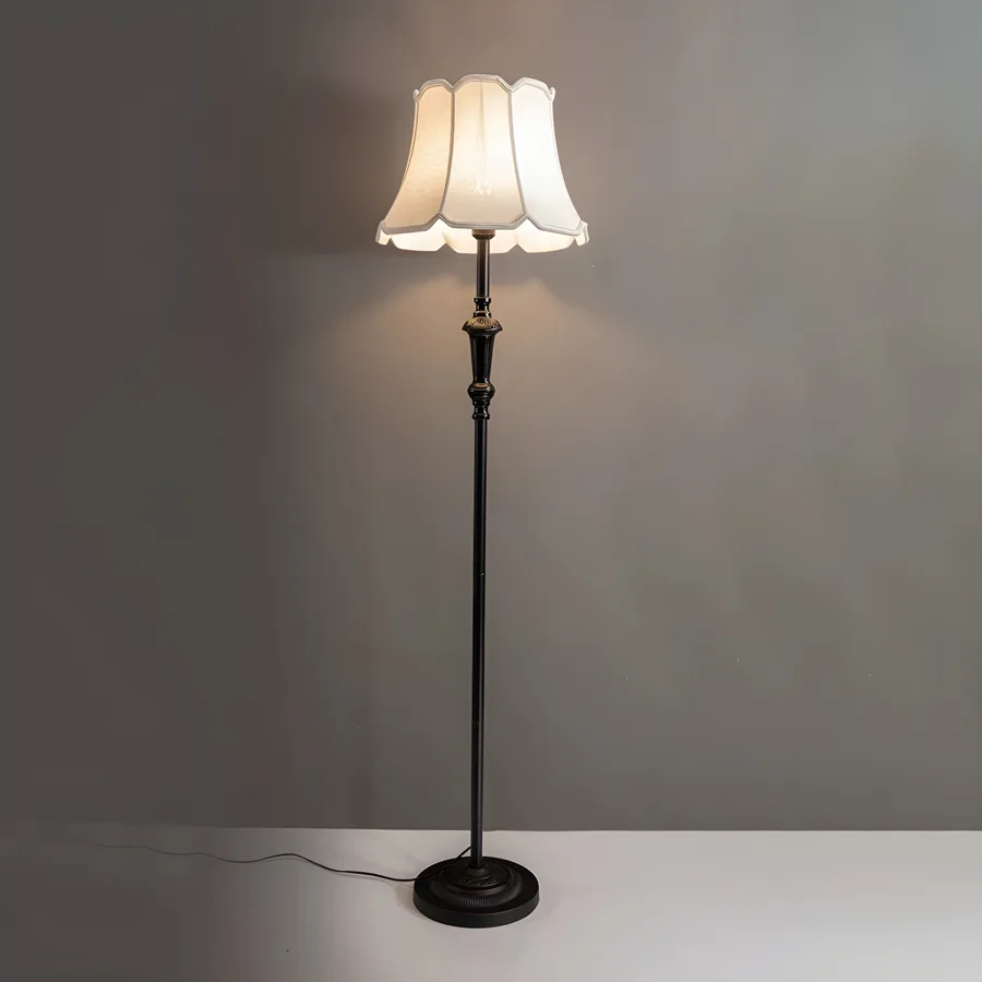 White 1-Light Fabric Classic view 2