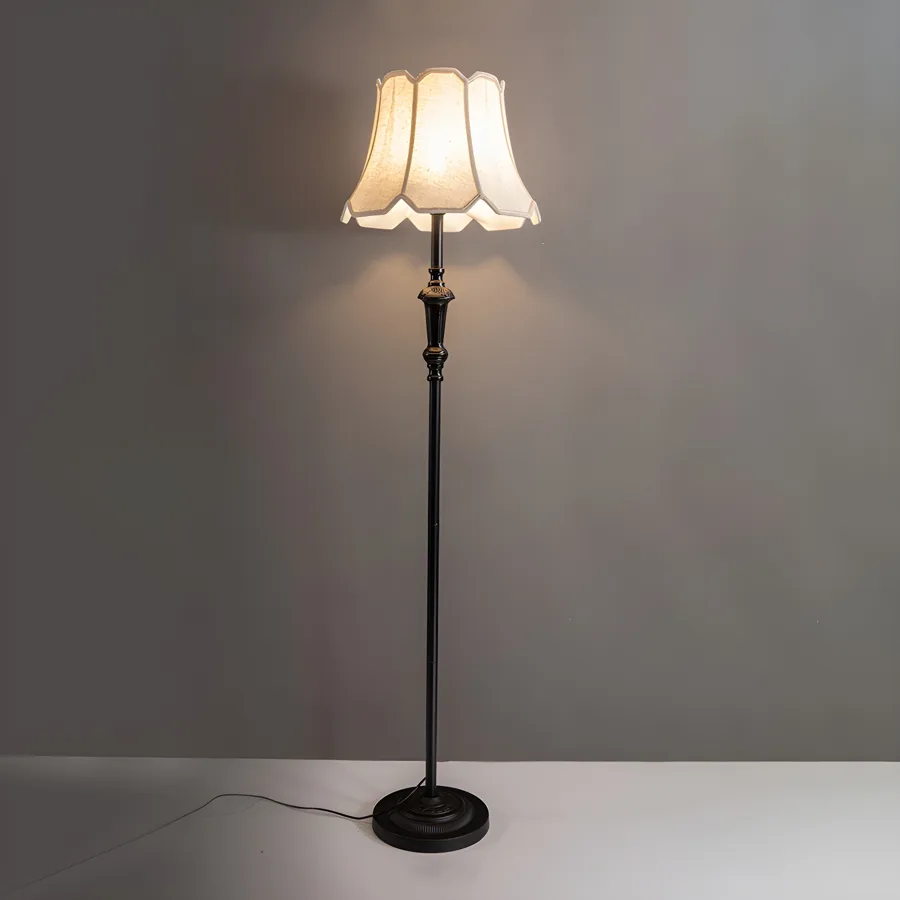 White 1-Light Fabric Classic view 3