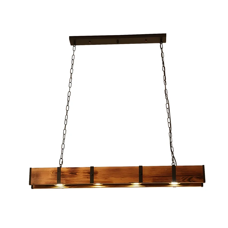 Distressed Wood 4-Light Solid Wood Square / Rectangular view 1