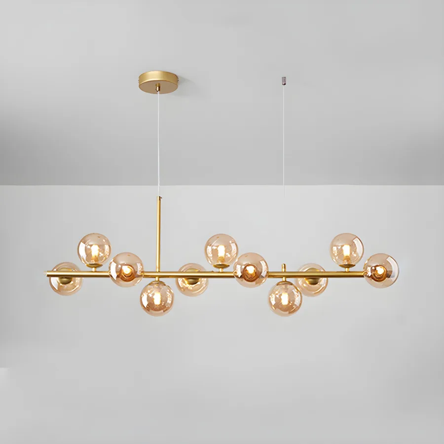 Gold 7-Light Glass Globe view 2