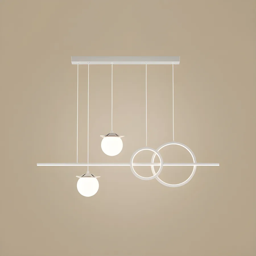 White 2-Light Silicone Geometric view 2