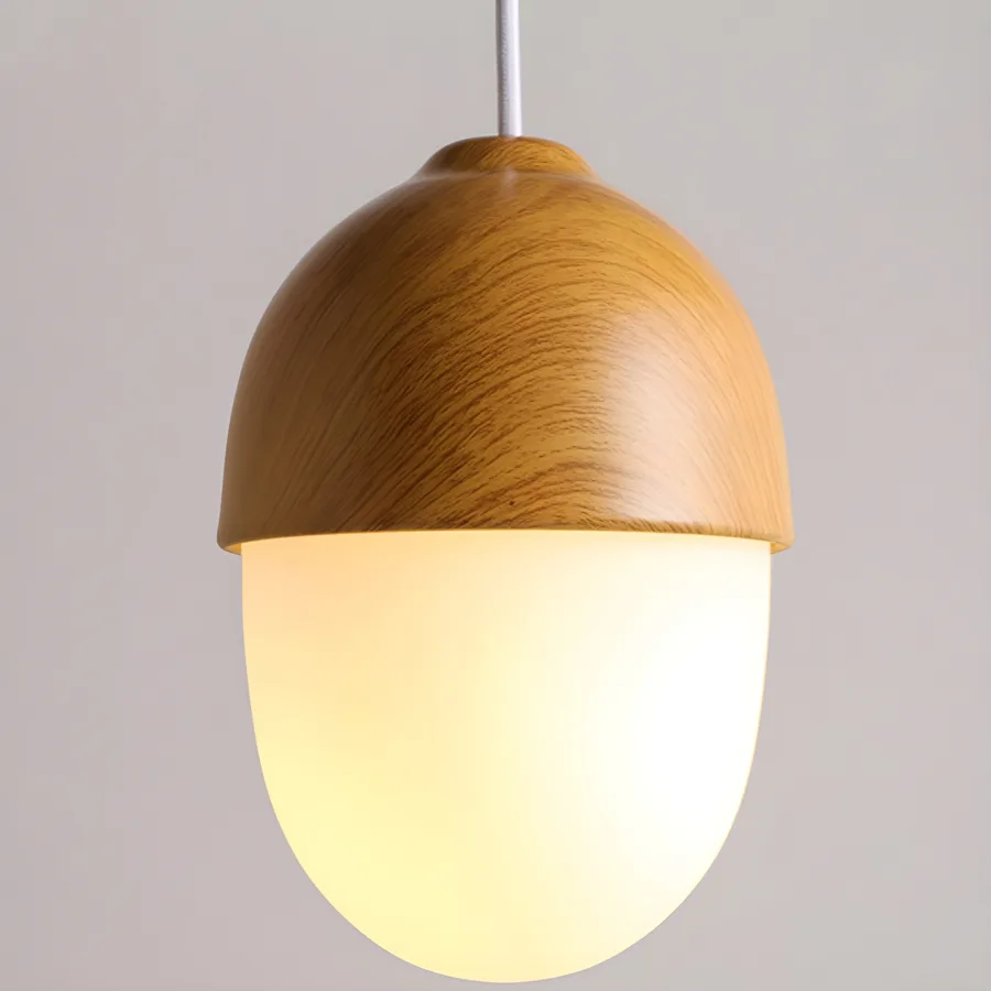 Natural Wood 1-Light Glass Globe view 3