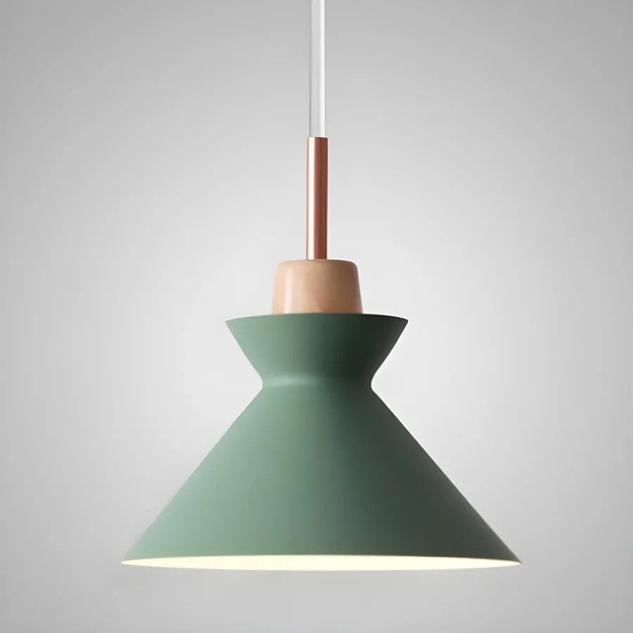 Yellow 1-Light Aluminum Bell Shape view 1
