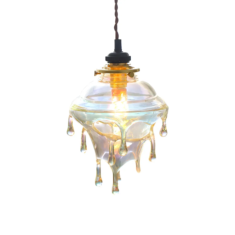 Amber 1-Light Resin Geometric view 1