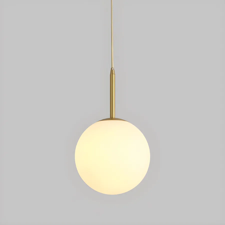 Gold 1-Light Glass Globe view 1
